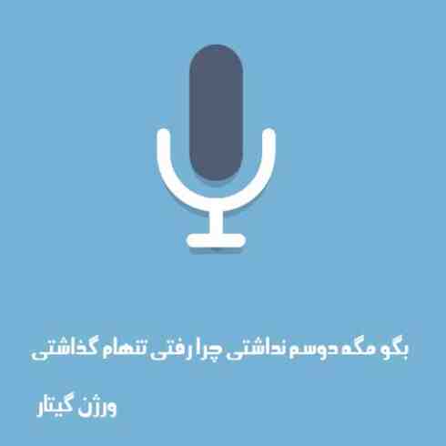 بگو مگه دوسم نداشتی چرا رفتی تنهام گذاشتی