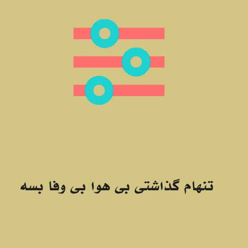 تنهام گذاشتی بی هوا بی وفا بسه